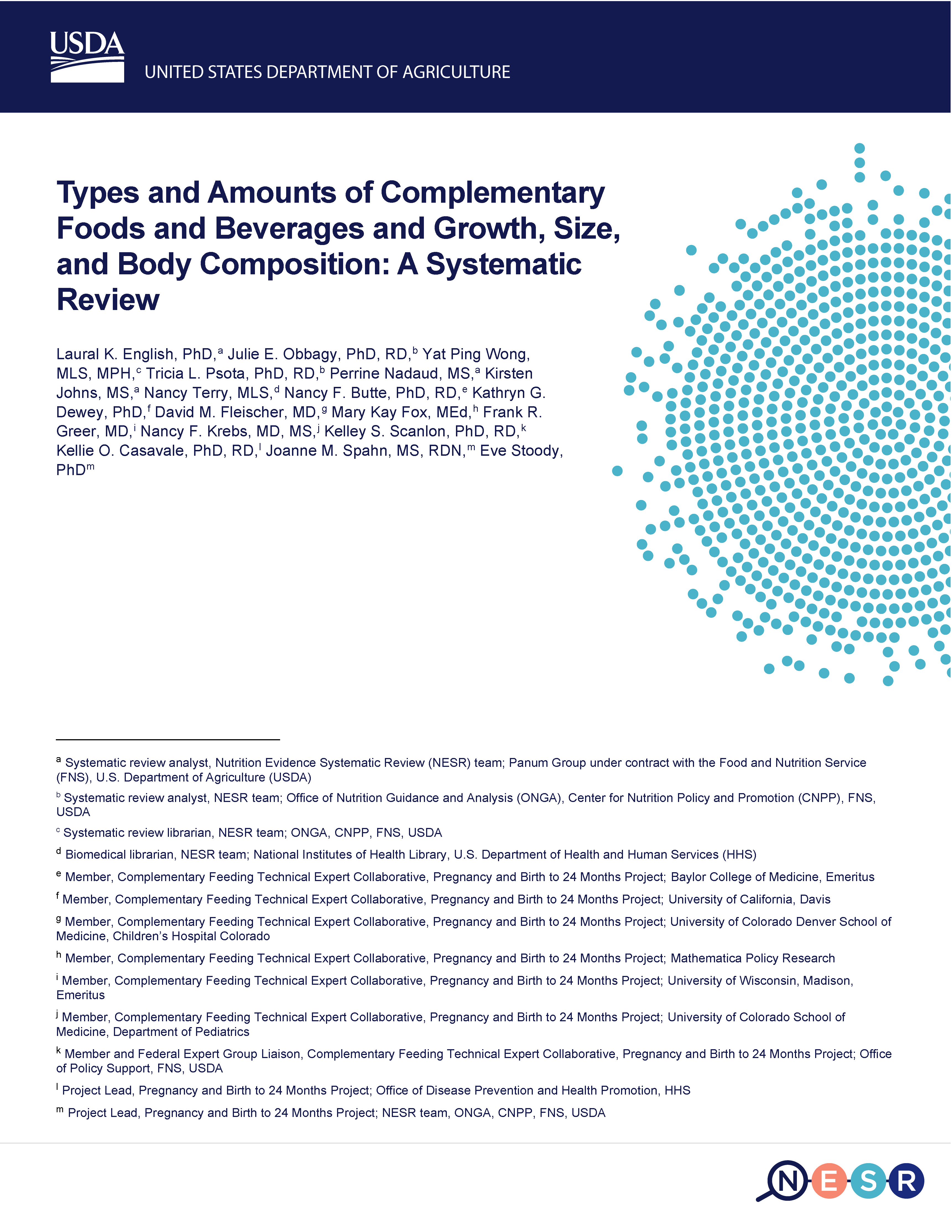 Cover of Types and Amounts of CFB and GSBC Report